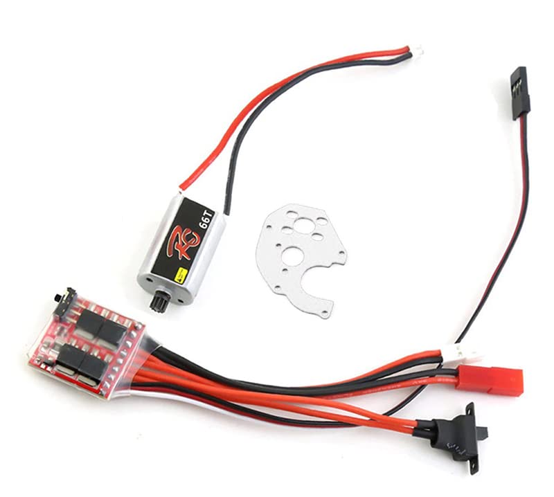 Integy C32521SILVER Motor Mount, Drive Motor & ESC Combo for Axial 1/24 SCX24 Rock Crawler