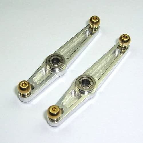 MicroHeli MHE-TX5083 Upper Mixing Arms, Silver: T-Rex 500