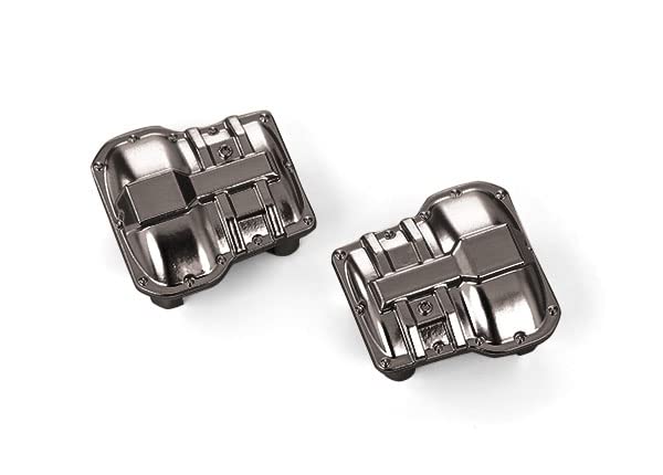 Traxxas 9738-BLKCR Axle Cover, Front or Rear (Black Chrome) (2)