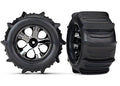 Traxxas 4175 2.8" Paddle Tires & All-Star Black Chrome Wheels (2) 12mm