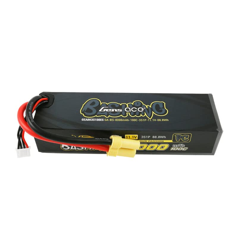 Gens Ace 8K3S100E5 11.1V 8000mAh 3S 100C Lipo: EC5