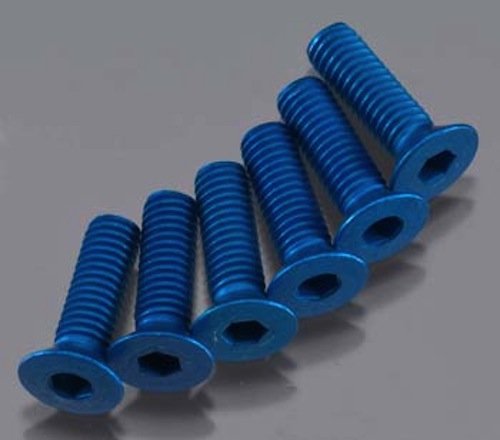 Team Associated 8555 FHCS M3x10 Blue Aluminum (6)