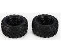 DHK Hobby 8384-001 Tires, Mounted on Black Wheels (2pc) - Zombie