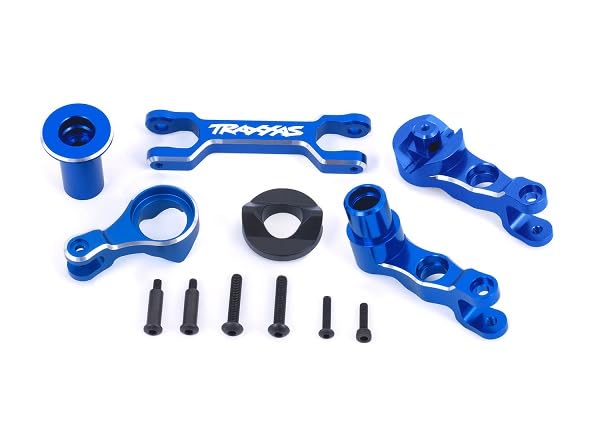 Traxxas 7746-BLUE X-Maxx Aluminum Steering Bellcranks Blue Draglink