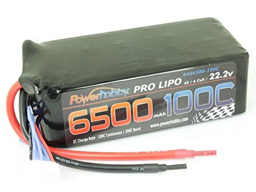 Power Hobby 6S6500100C 6500mAh 22.2V 6S 100C LiPo Battery (no connector)