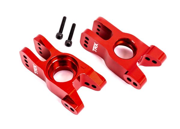 Traxxas 9552R Stub Axle Carriers, Red-Anodized (Left and Right)