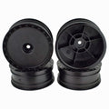 DE Racing BB4KFB Black Borrego Front Buggy Wheels for the Associated B6 and Kyosho RB6 (4pcs)
