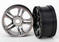 Traxxas 6476 Rear SS Split-Spoke Black-Chrome Wheels (2): 1/7 XO-1 / X0-1