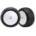 Traxxas 7175 Pro Response Tires(2) 2.2" White Wheels: 1/16 E-Revo