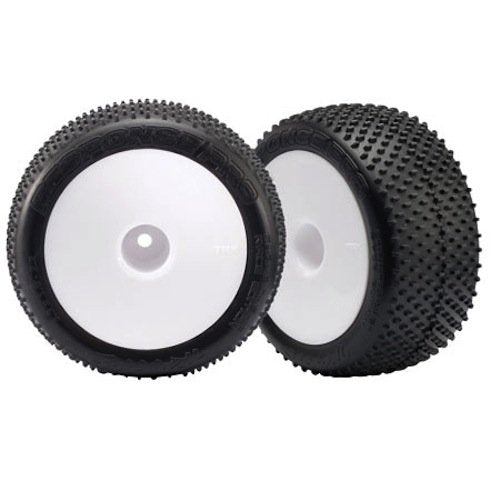Traxxas 7175 Pro Response Tires(2) 2.2" White Wheels: 1/16 E-Revo