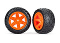 Traxxas 6768A Tires/Wheels 2.8' (RXT Orange Wheels/Anaconda Tires: 2WD Rear (2)