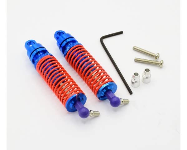 Hot Racing AET35706 Blue Aluminum Rear Threaded Shock Set