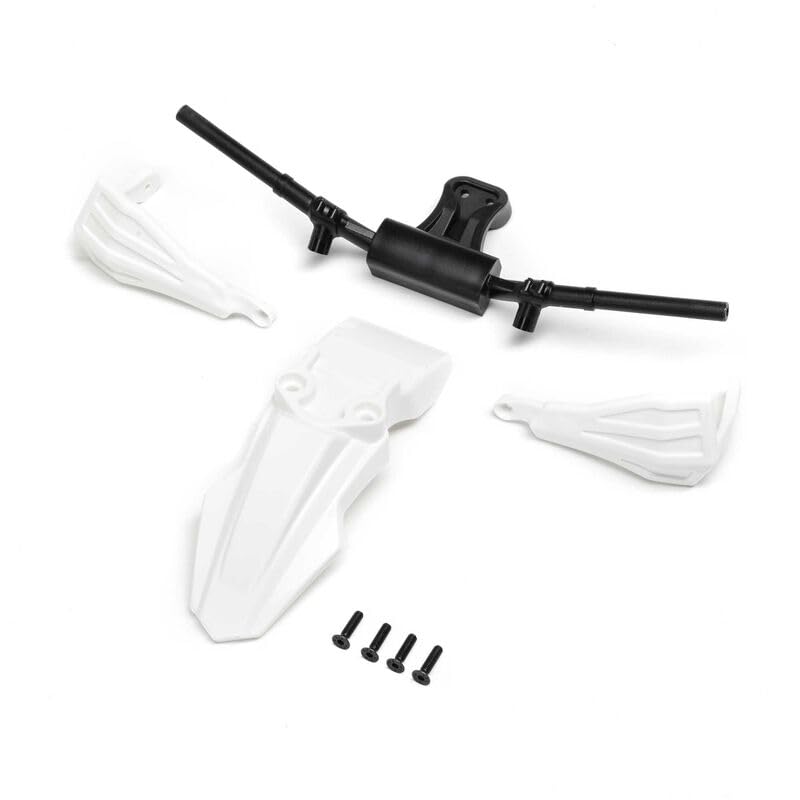 Losi LOS-2304 Fender, Handguards & Handle Bars, White: PM-SM/MX