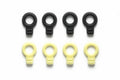 Tamiya 95492 JR Rubber Body Catches, (Black /Yellow)