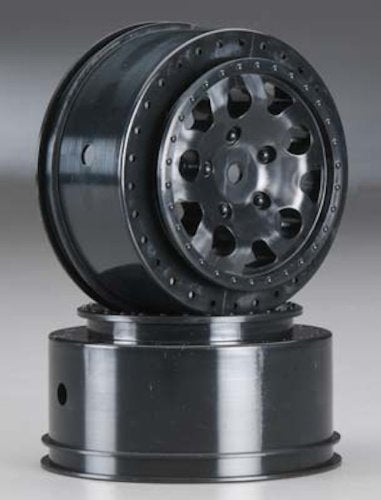 Team Associated 91101 KMC Hex Black Wheels (2): SC10 4x4
