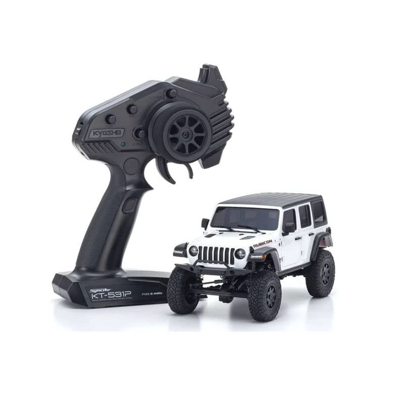 Kyosho 32521W Mini-Z 4x4 Jeep Wrangler Unlimited Rubicon, Bright White, Readyset