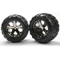 Traxxas 3668A All-Star Black Chrome Wheels w/ Talon Tires (2) – Stampede VXL