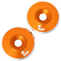 1UP Racing 820621 7075 LowPro Wing Washers, M3, Orange Shine, 2pcs