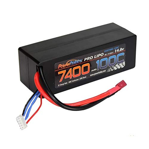 Power Hobby 4S7400100CDNSHCS 4S 14.8V 7400MAH 100C Hard Case Lipo Battery, w/ Deans T-Plug Connector