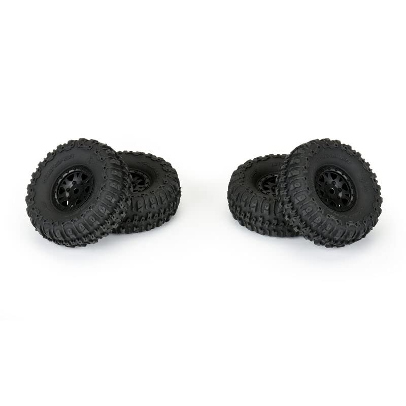 Pro-Line 1020910 1/24 Trencher Fr/Rr 1.0" Tires Mtd 7mm Black Impulse (4): SCX24