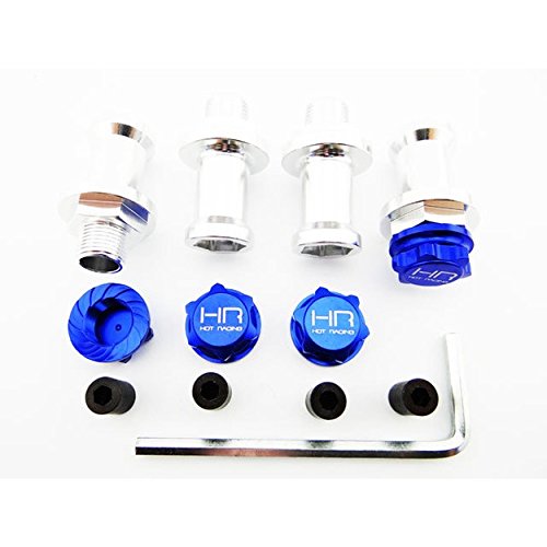 Hot Racing CB107X06 HD Blue 17mm Wheel Adapter w/Serrated Nuts
