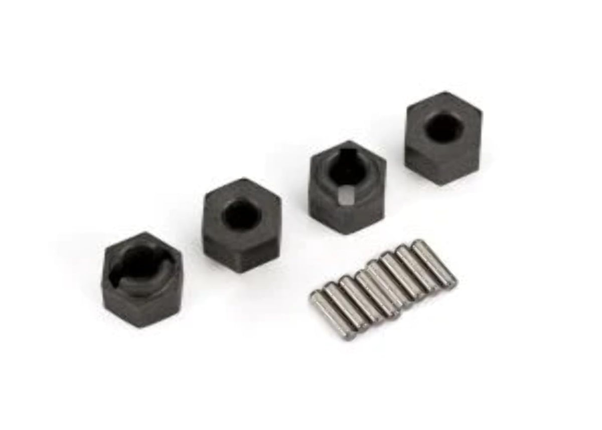 Traxxas 9750 Wheel Hubs, 7mm Hex (4)/ Axle Pins (8)