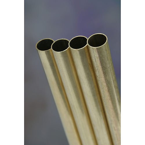 K&S 9821 Round Brass Tube, 3mm OD x 0.45mm Wall x 300mm Long, 4 Pieces, Made in The USA