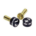 1UP Racing 190411 LowPro Bullet Plugs & Grips, 4mm, Black/Black