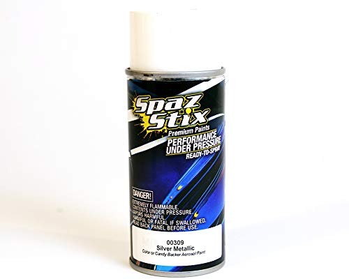Spaz Stix SZX00309 Silver Metallic Backer / Basecoat Aerosol 3.5oz