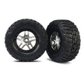 Traxxas 5882 Split Spoke Wheel & Kumho Tire (2): Slash 2WD FR