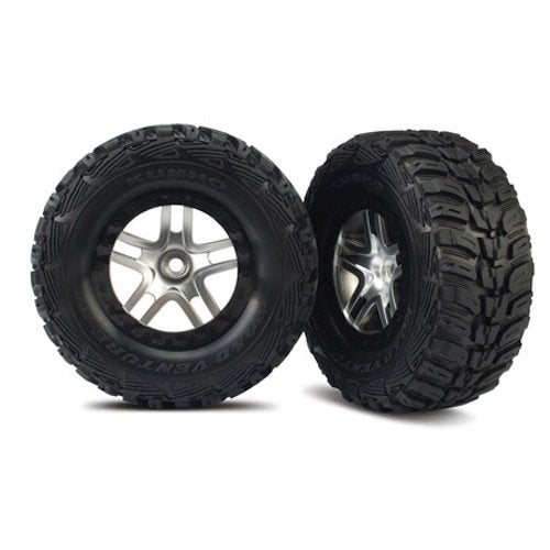 Traxxas 5882 Split Spoke Wheel & Kumho Tire (2): Slash 2WD FR