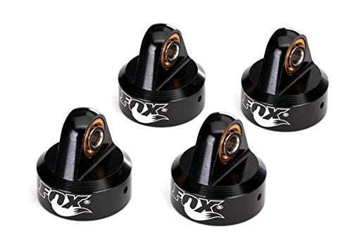Traxxas 8456 Shock Caps, Aluminum (Black-Anodized), Fox Shocks (4)