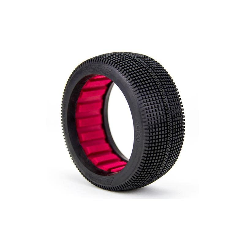AKA 14020XR 1/8 Buggy Zipps Soft LW Tire w/ Red Inserts (2)