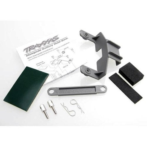 Traxxas 3627X Two-Piece Receiver & Battery Hold Down Plate: Stampede 2wd VXL XL5