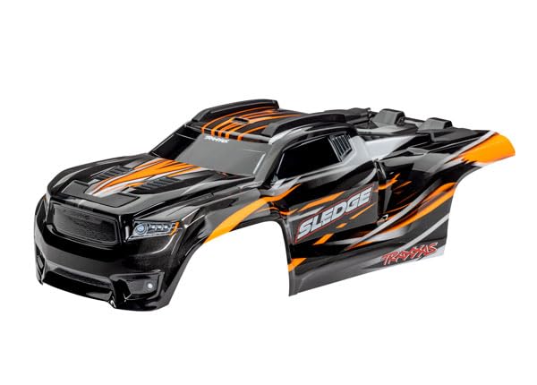 Traxxas 9511T Sledge Orange Complete Painted RC Body Shell w/ Mounts 1/8