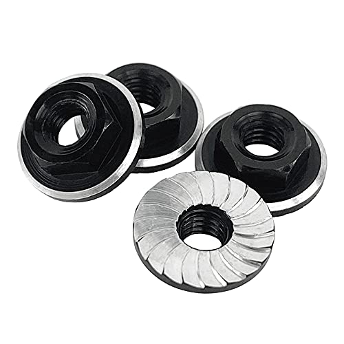 1UP Racing 80501 Black Lockdown M4 Wheel Nuts, 4pcs