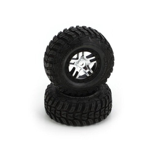 Traxxas 5976R Black Beadlock Wheels S1 Compound Tires/2 FR/RR: Slayer Pro 4x4