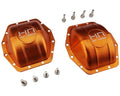 Hot Racing WRA12C03 Aluminum Ar60 Axle Diff Covers (Orange) - Axial Yeti Wraith Bomb