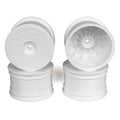 DE Racing SB4ARW White Speedline Rear Buggy Wheels for the Associated B6, Team Losi 22 (4pcs)