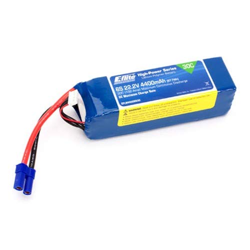 E-Flite EFLB44006S30 4400mAh 6S 22.2V 30C LiPo, 10AWG EC5