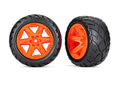 Traxxas 6775A Tires & Wheels, Assembled/ Glued (2.8') (RXT Orange Wheels, Anaconda Tires, Foam) (2)