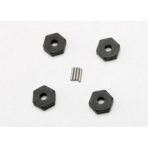 Traxxas 7154 Hex Wheel Hubs (4) Axle Pins (4): 1/16 E-Revo Slash Fiesta Summit