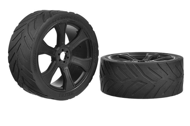 Corally 00180-909 Sprint RXA, Asuga XLR Street Tires, Low Profile, Glued