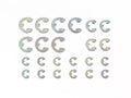 Tamiya 50380 E-Ring Set RC Spare Parts 380 Clips Hinge Pins New