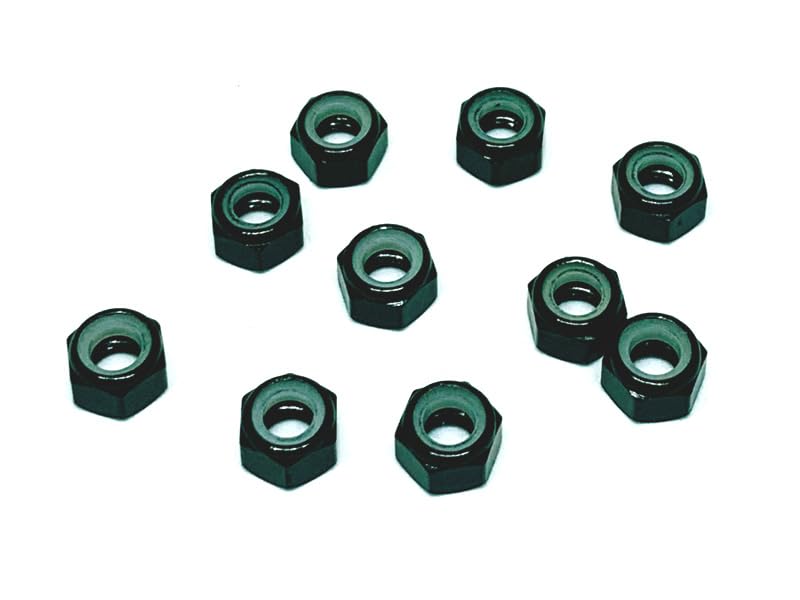 Racers Edge 3154BK Nylon Lock Nut M5 (10pcs) Black