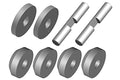 Corally 00250-075 Planetary Differential Gears - Metal - 1 Set: Mammoth, Moxoo,