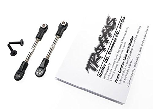 Traxxas 2444 Front Camber Link Turnbuckles (2) 47mm: Stampede Rustler VXL
