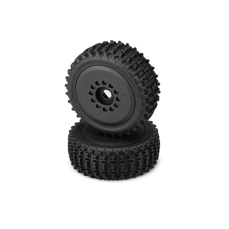 J-Concepts 30603097 1/8 Magma 83mm 4x4 Buggy Tires, Black Wheels, Yellow (2)