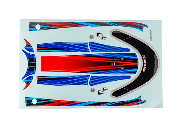 Traxxas 10699-BLUE Hatch Decal Set, Blue: Disruptor