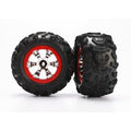 Traxxas 7272 Geode Wheels,Red & Canyon AT Tires (2): 1/16 Summit